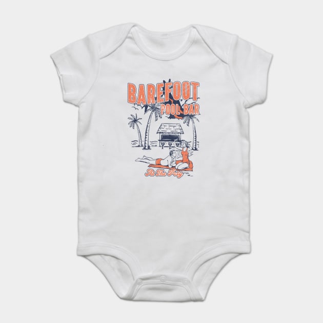 Barefoot Pool Bar at the Poly In Orlando Florida Distressed Look Baby Bodysuit by Joaddo